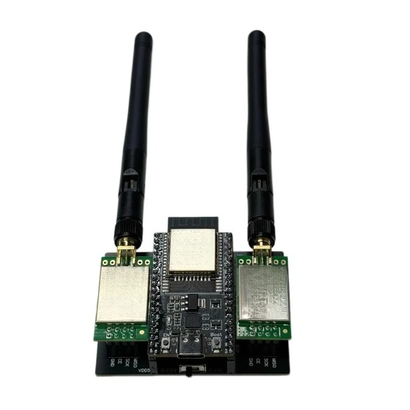 The ESP32-DevKitC NFC24L01 Bluetooth 2.4G signal amplifier EC01 is supported by the 5V2A test equipment module for IoT project