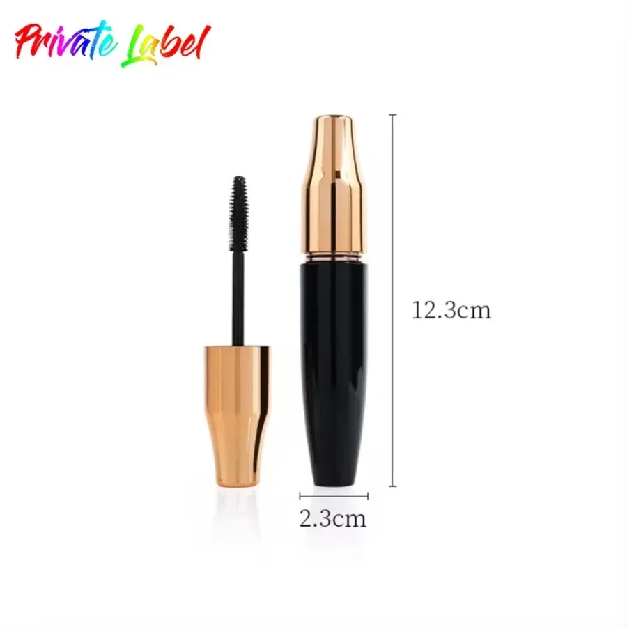 Custom Gold Lid Non-smudged Mascara Natural Length Waterproof Curling Thick Anti-fading Long Lasting Eyelash Extension Makeup