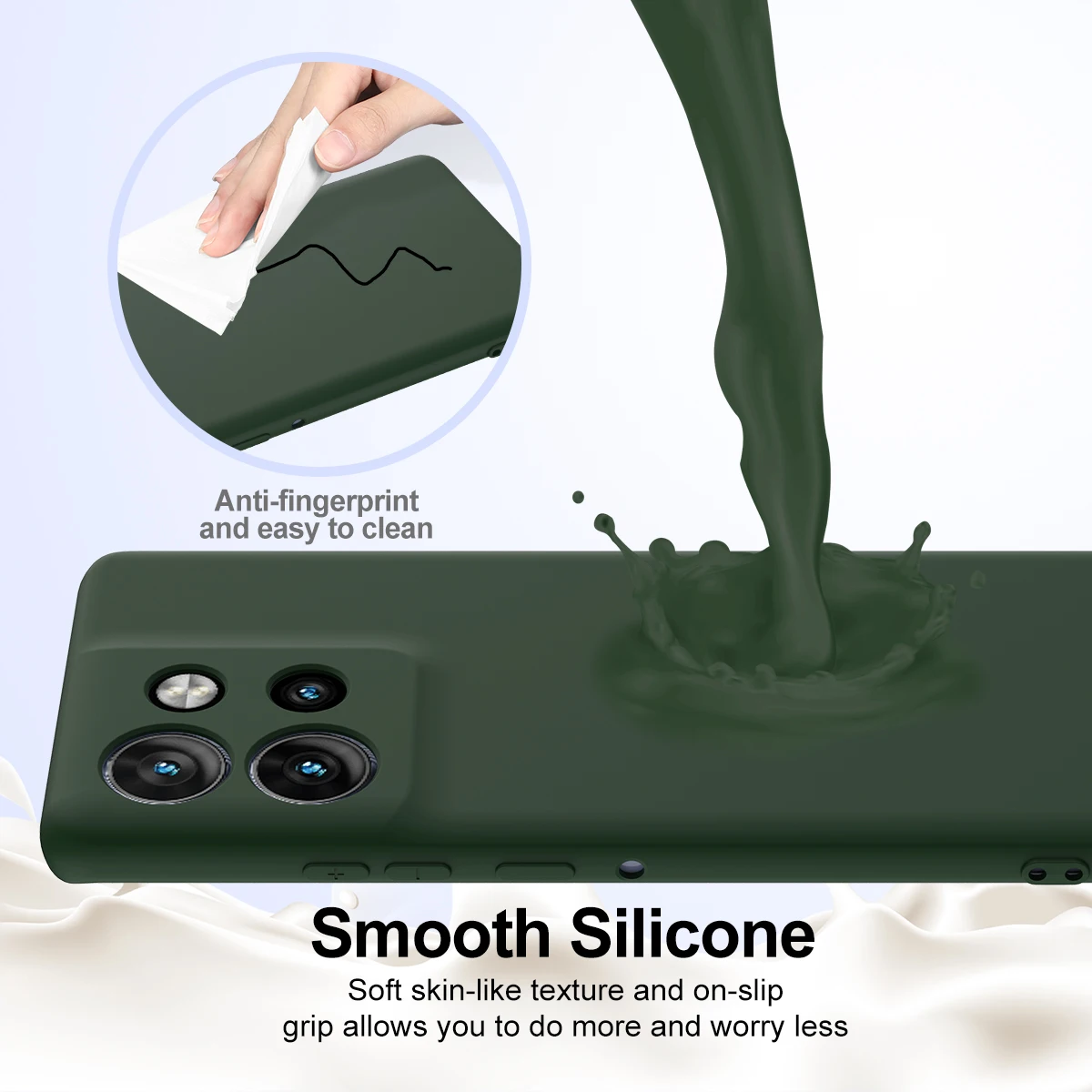 For MOTO Edge50Neo Case Liquid Silicone Magsafe Magnetic Wireless Charging Cover for Motorola G75 Edge 40 Pro 50 Fusion Ultra