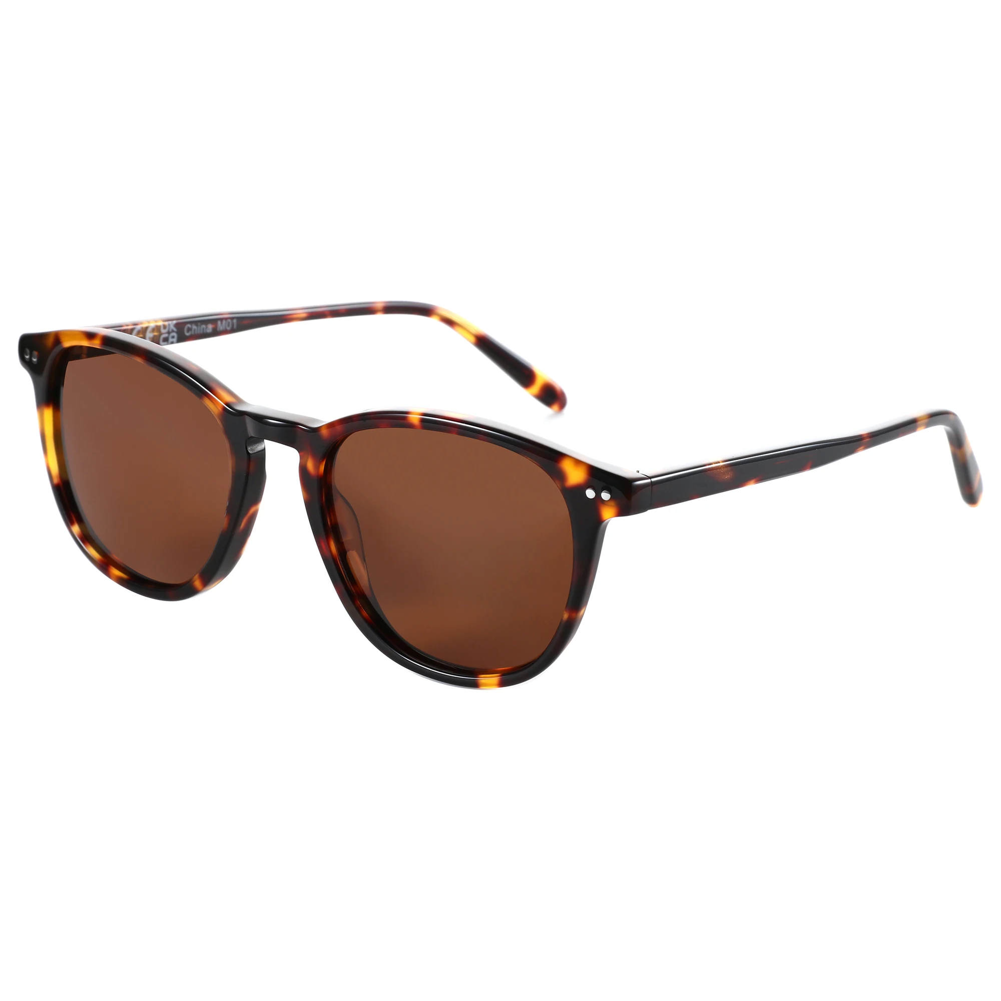 ZENOTTIC 2025, modische, quadratische, polarisierte Sonnenbrille, handgefertigte Acetat-Sonnenbrille mit Federbein, modischer runder Schirm für Männer und Frauen – Detail 13