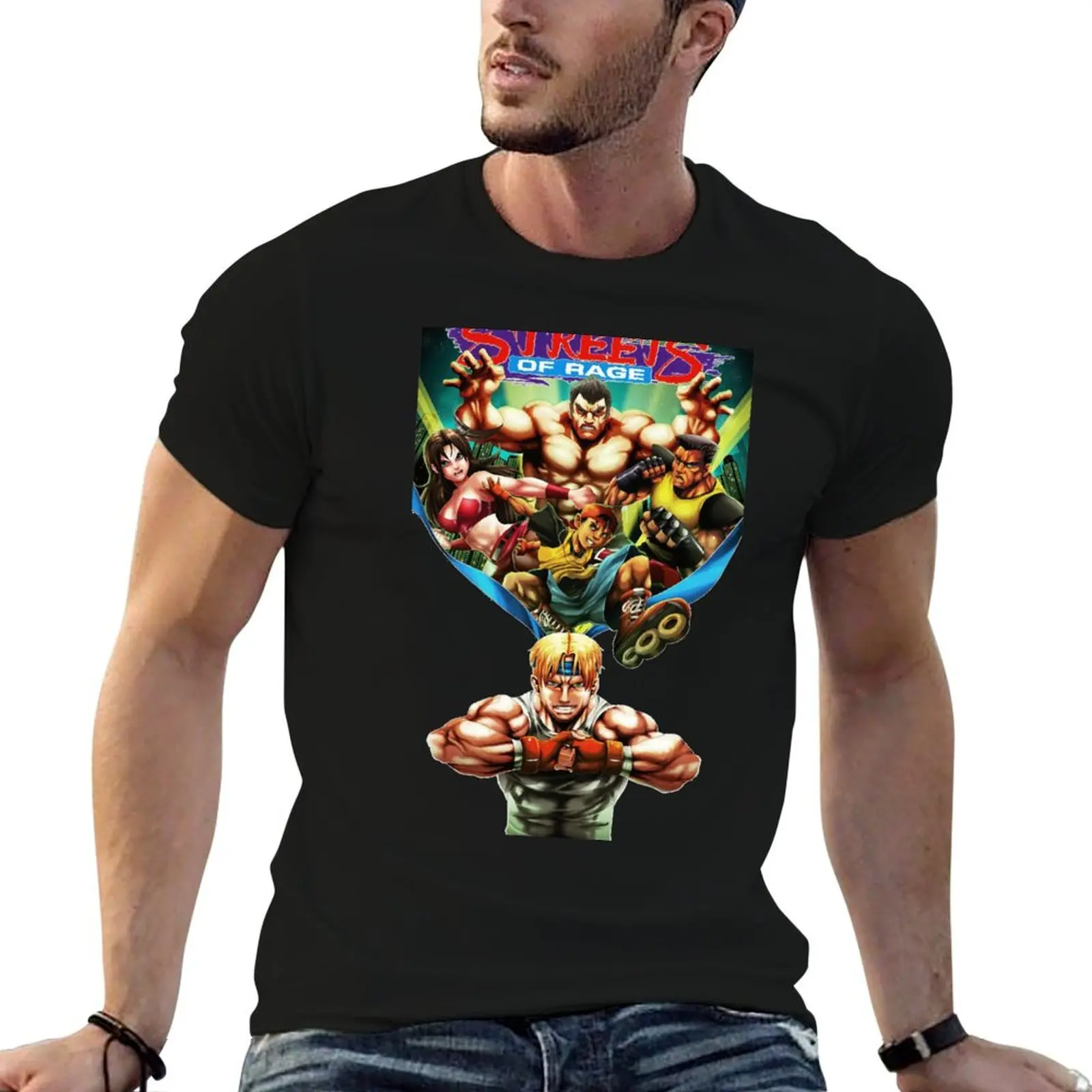 Streets of rage Bare Knuckle T-Shirt graphic tee shirt oversizeds mens graphic t-shirts