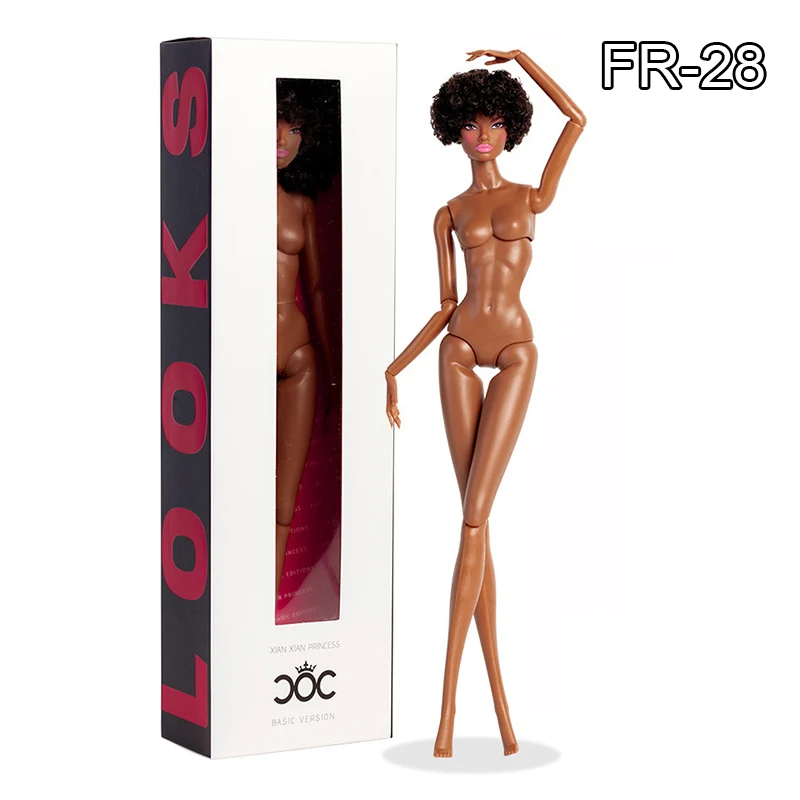 2026 New FR46 FR47 32cm Supermodel Doll Black Pearl Skin Molly ELARA Girl 12 Joint Movable Body DollHouse DIY Dress Up Toys Gift