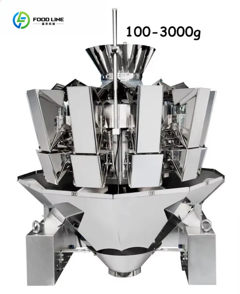 CE Automatic Multihead Weigher 10-14 Head for Snack Pet Food Frozen Seafood Weighing Scale Custom