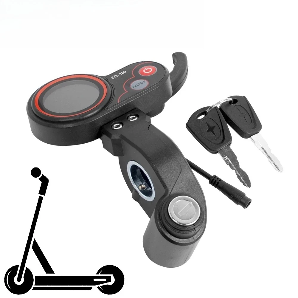 Electric Scooter ZQ-100 Mileage Meter 6 Pin Dashboard Throttle For LED Display Instrument With Key Speed Adjustable Accessories