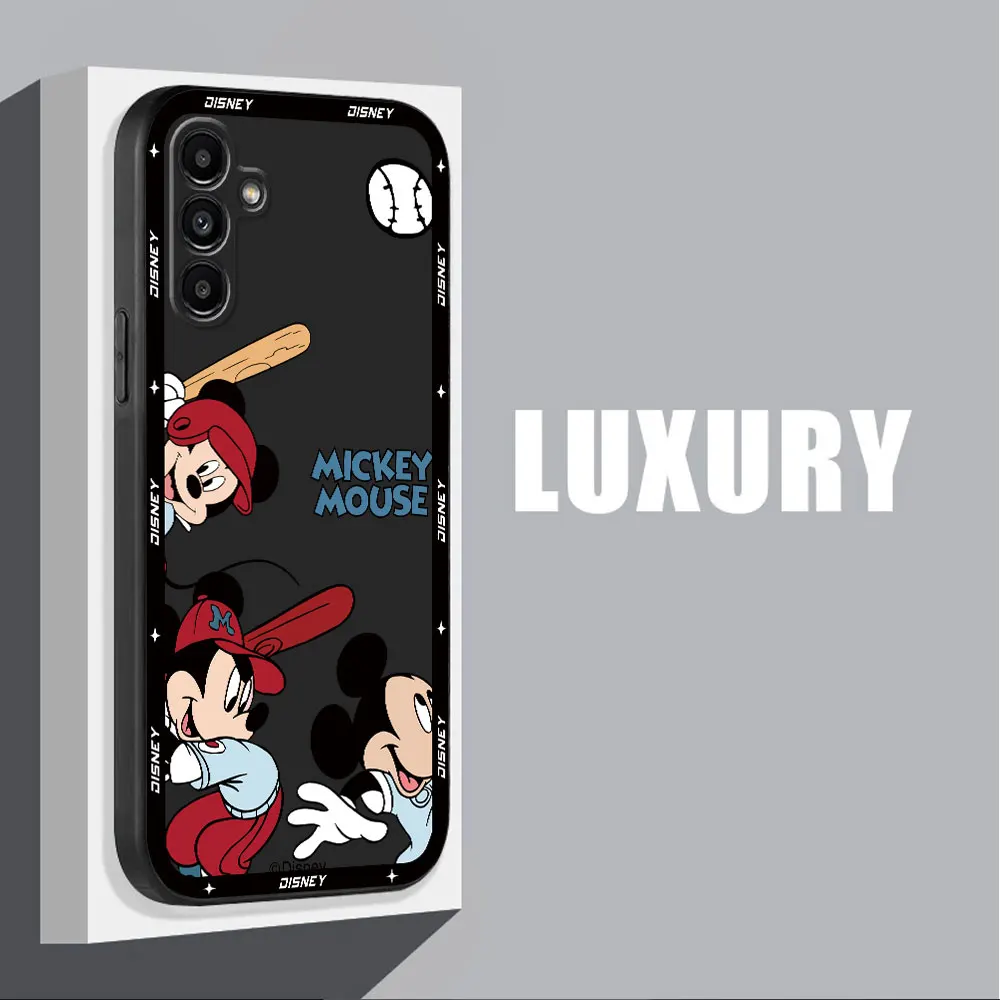 Casing pelindung Mouse Disney Mickey Minnie, casing pelindung ponsel untuk Samsung Galaxy A50 A03 Core A20e A01 A40 A02s A71 A05 A05s A30 A02 A31 A04 A41 A04s