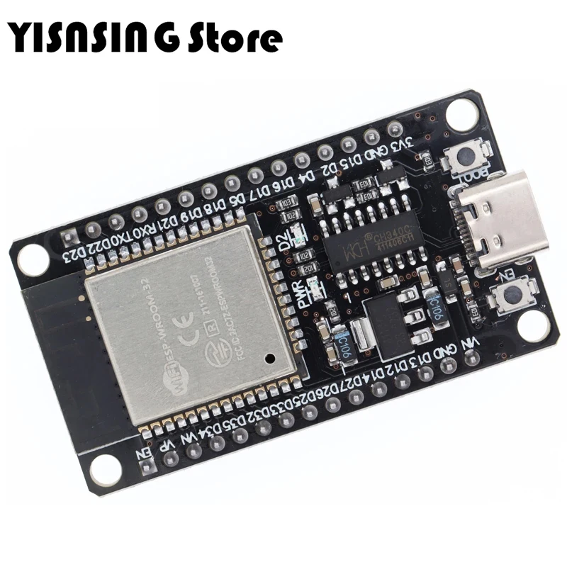 Esp-32 Type-C USB ch340c cp2102 WiFi Bluetooth ultra-low power dual core esp-32-devkitc-32 esp-wroom-32 expansion board