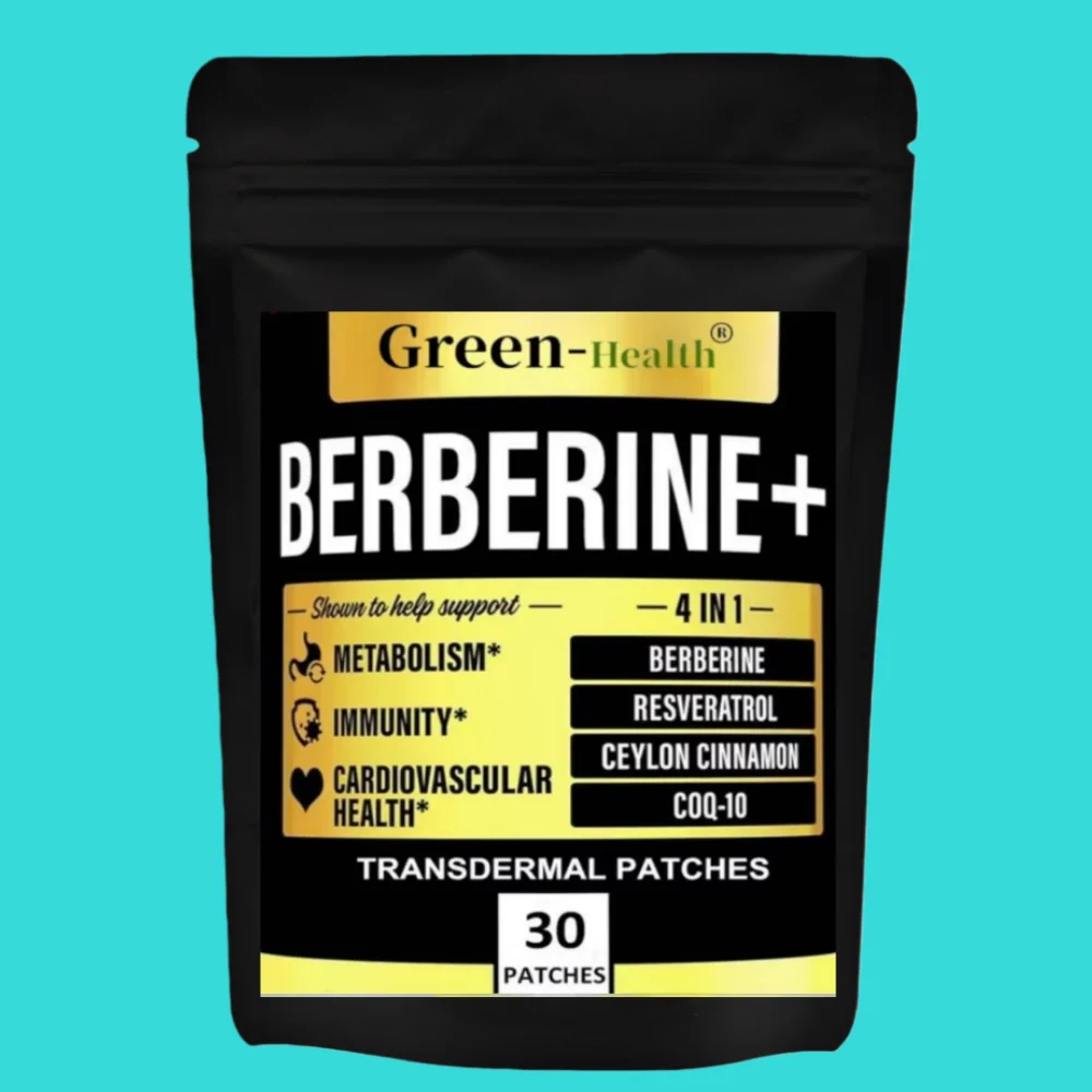 

Berberine Transdermal Patches Immune System, Cardiovascular Heart-30 Patches One Month Supply
