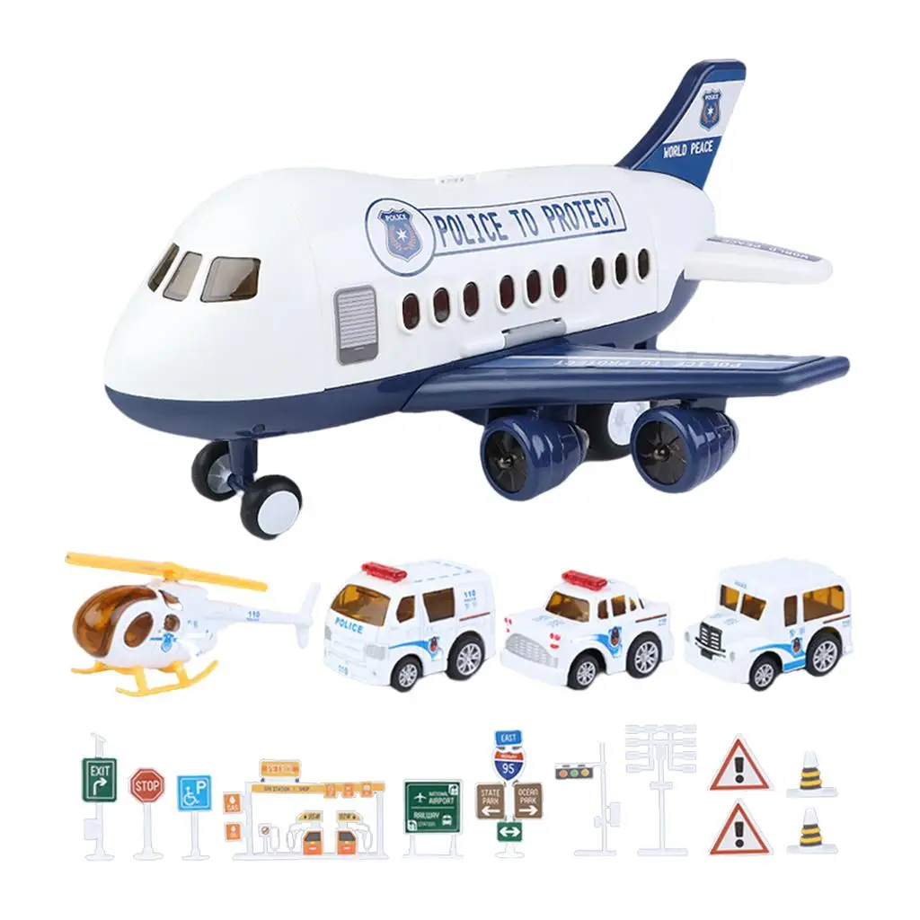 Hand Operated Toy for Boys Girls with Inertia Car and Road Signs