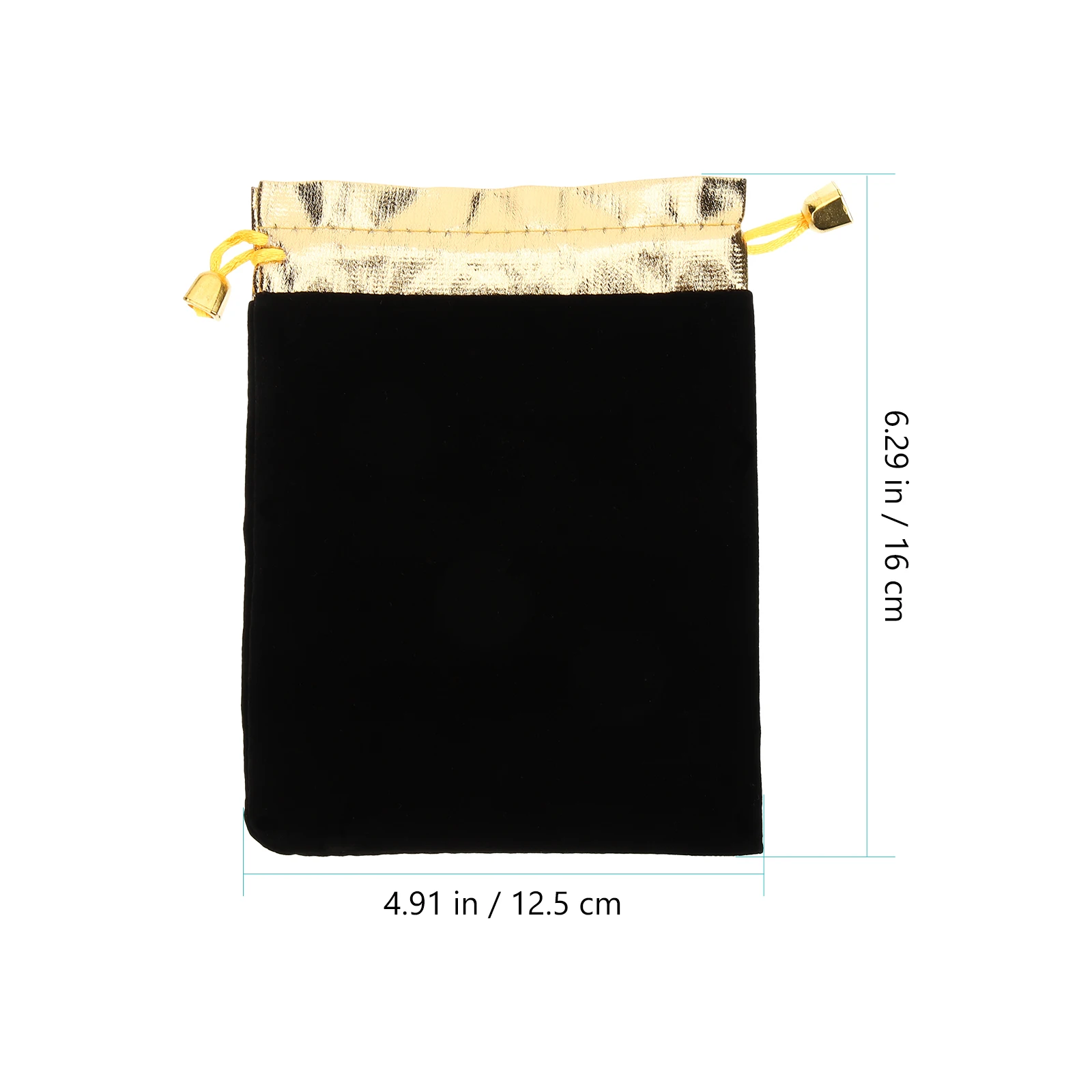

20 Pcs Gold-edged Velvet Bag Party Bags Small Jewelries Pouches Favor Little Yellow Black Fabric Child