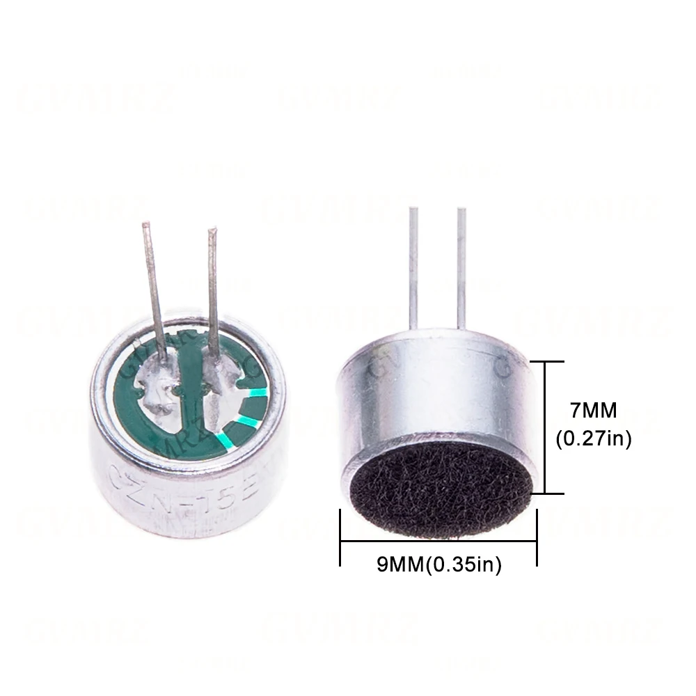 10PCS 4.5x2.2/6x2.2mm Microphone MIC Condenser Electret Microphone Pickup 52DB 56DB with 2P MP3 Integrated circuit 6x2.2mm