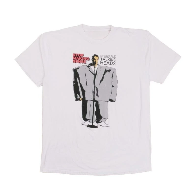 David Byrne Suit T-shirt Retro 80s Music Band Graphic Tee for Talking Heads Harajuku Y2K Casual T-shirt Men Women Streetwear