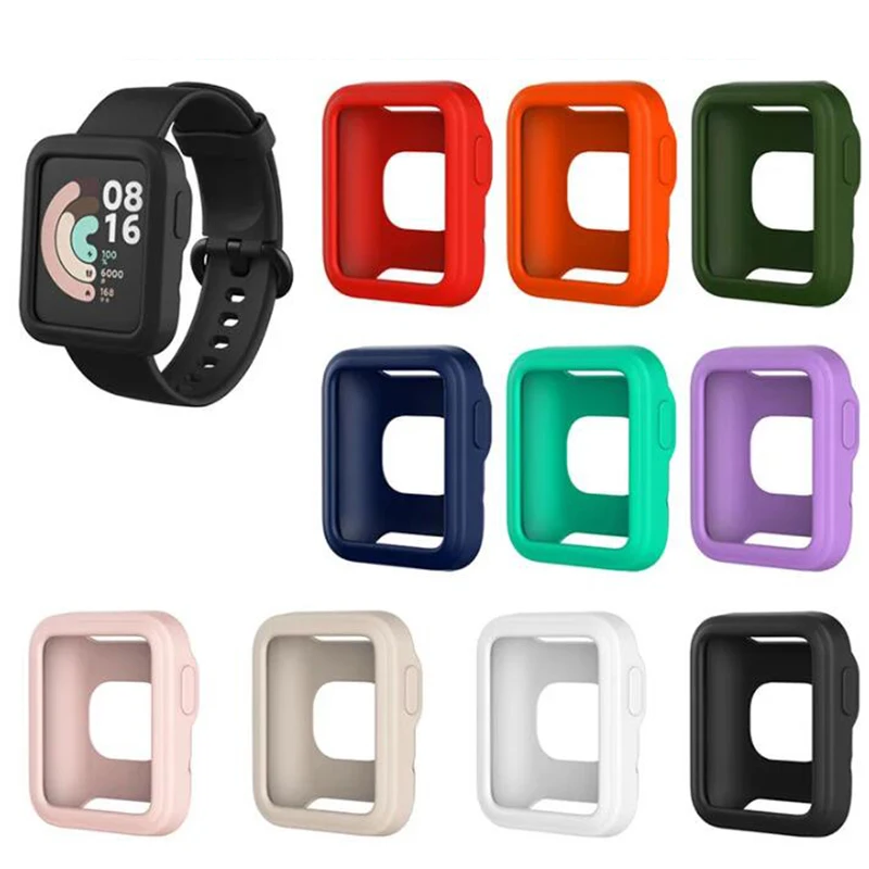 50pcs/Pack Case for Xiaomi Mi Watch Lite Protector Case Silicone Bumper for Redmi Watch 2 Lite Case Cover Protective Accessories