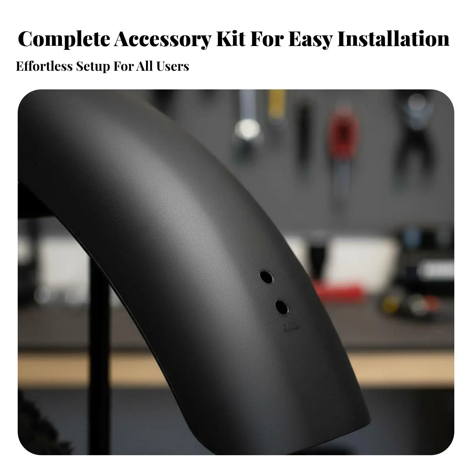 Wide Tire Bicycle Mudguard Full Coverage Plastic Mud Flaps Bike Fenders Protection for Fat Tire Bikes