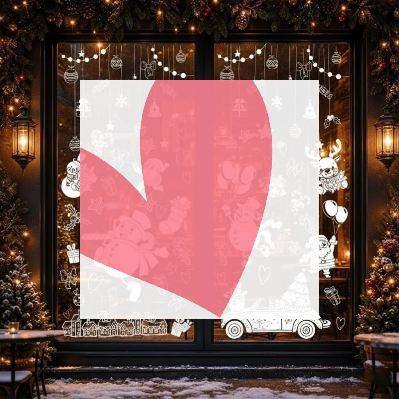 Reusable Christmas Window Static Cling Decals 4Pcs Santa Snowman Pattern for Family Xmas Party Decoration