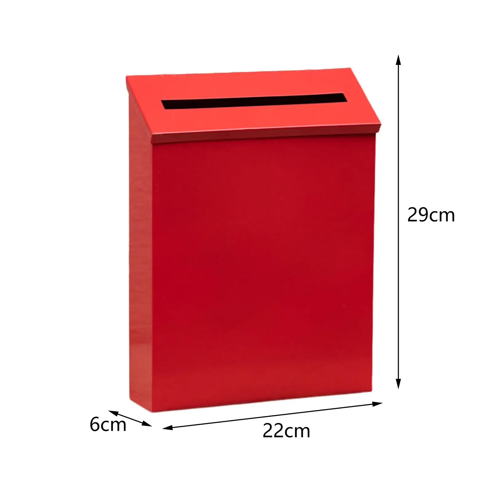 Wall Mounted Mailbox Top Loading Letter Box Modern Decorative Metal Postbox Drop Box for Outdoor Gate Door