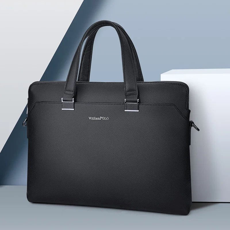 Men's Fashion Briefcase Genuine Leather Man Bags Business Messenger Luxury Brand Men Crossbody Handbag Large Capacity Wholesale