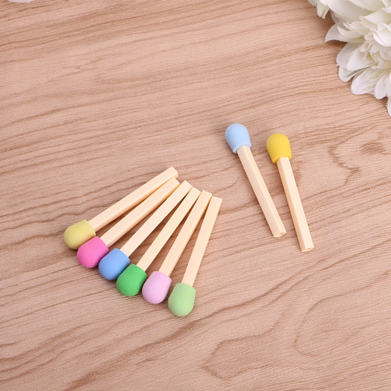 8Pcs Creactive Matchstick Eraser Colorful Pencil Rubber School Office Stationery