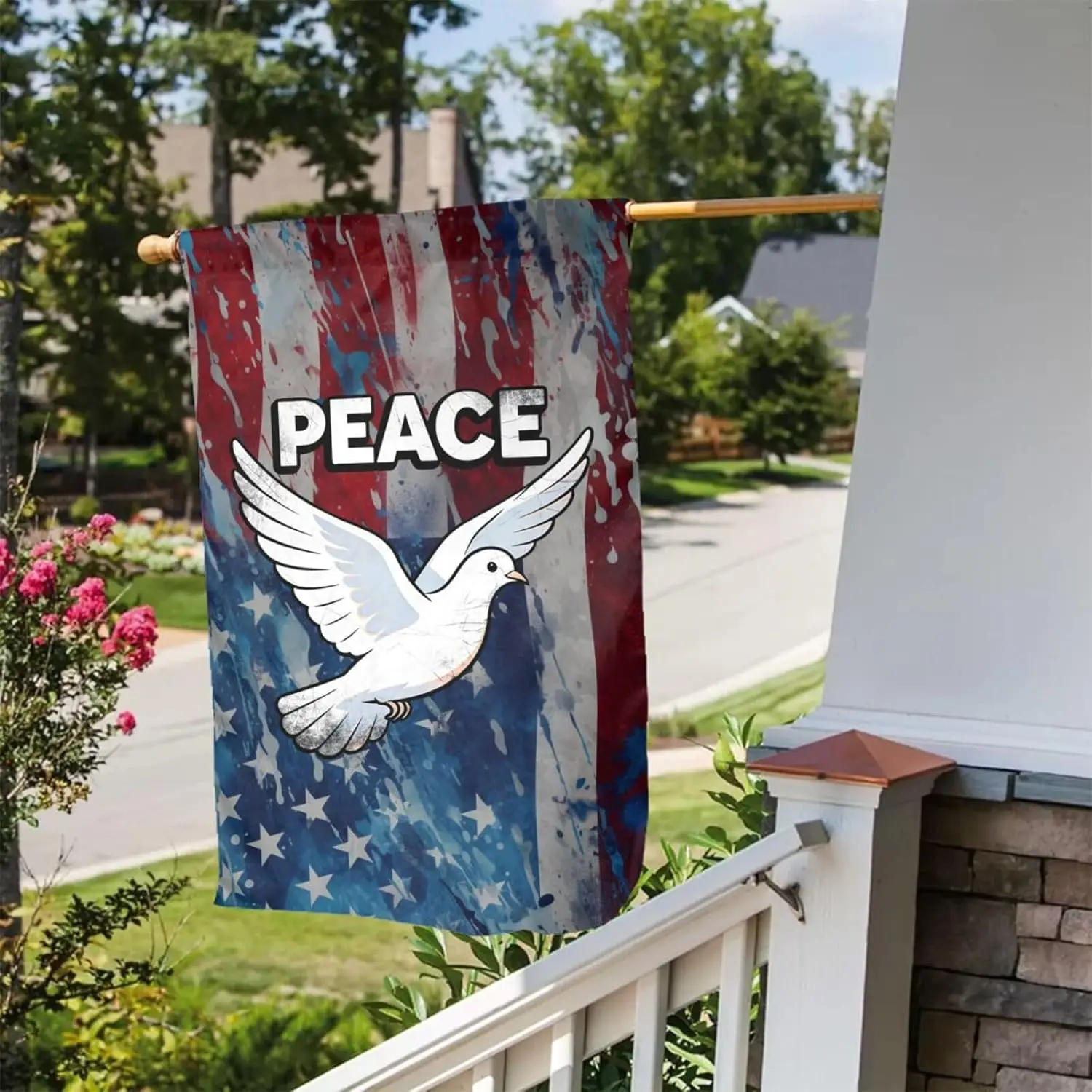 Garden Flag Peace Dove Double Sided Durable 12x18 Outside Banner Decor Garden Flags MMZ