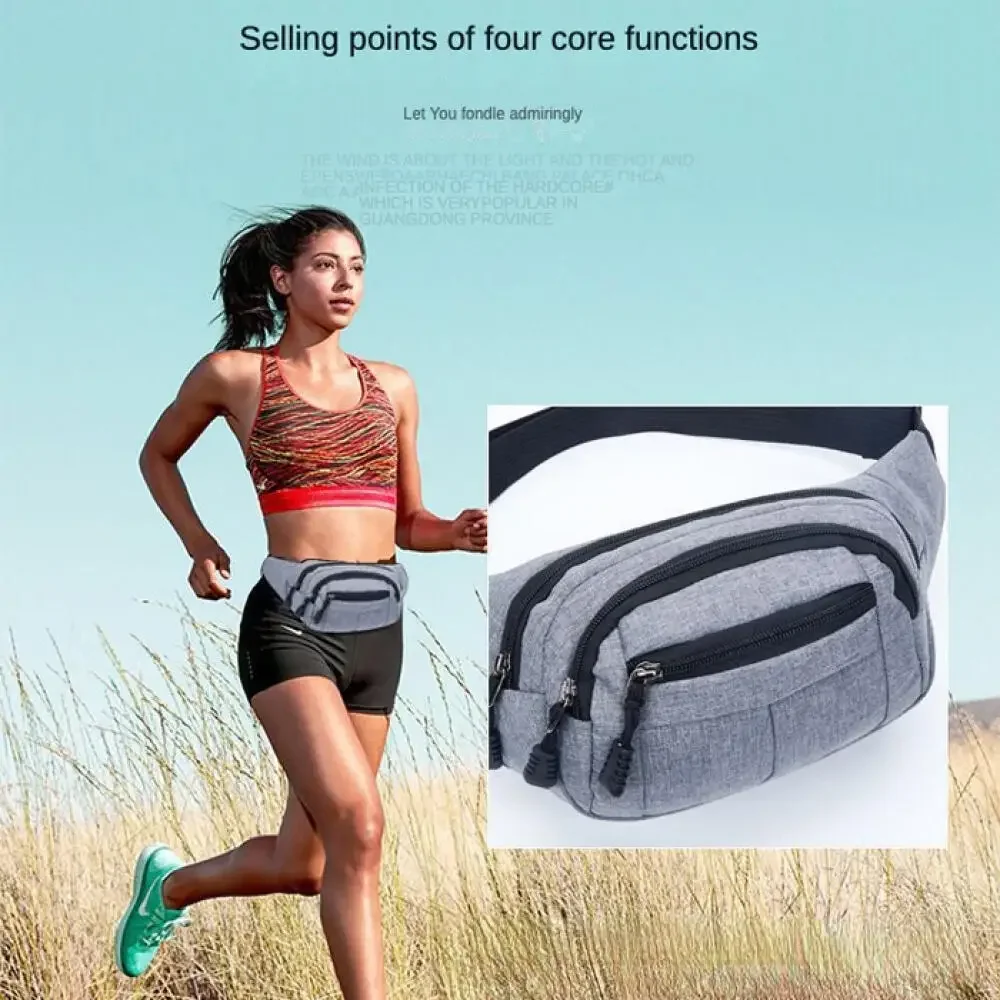 Men's Waist Pack Waterproof Oxford Belt Bag Waist Bag Male Funny Pack Zipper Travel Chest Bag