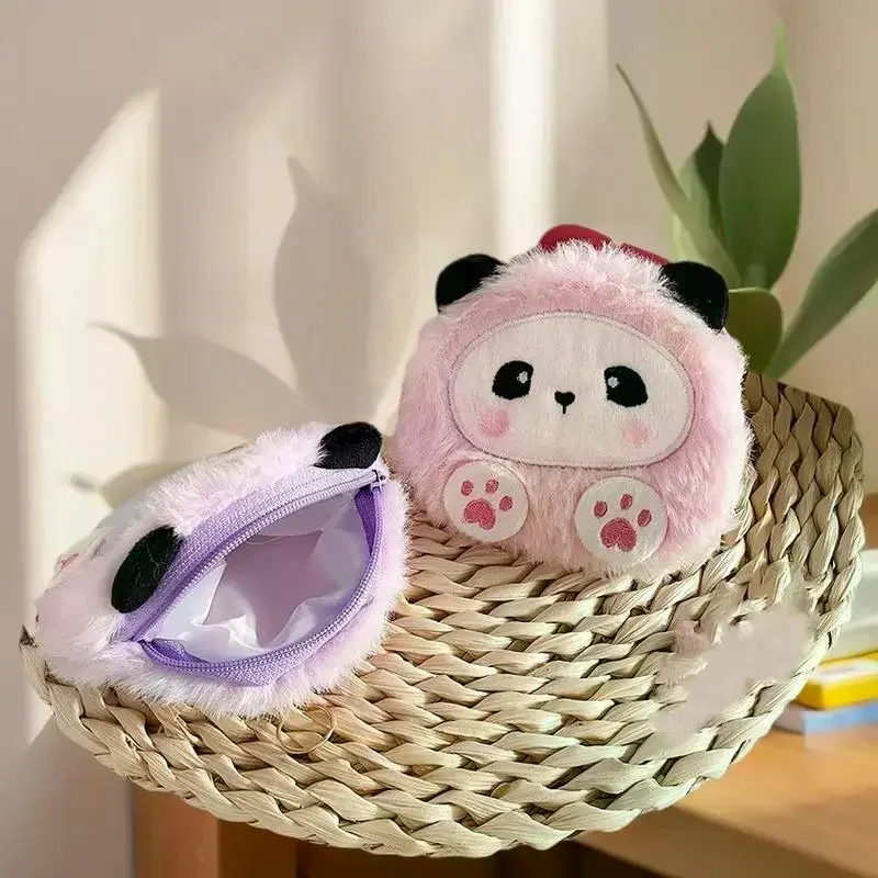 الكرتون الملونة الباندا أفخم محفظة نسائية للعملات المعدنية المفاتيح لطيف حقيبة التخزين المتنوعة Kawaii حقيبة صغيرة قلادة اكسسوارات الديكور #5