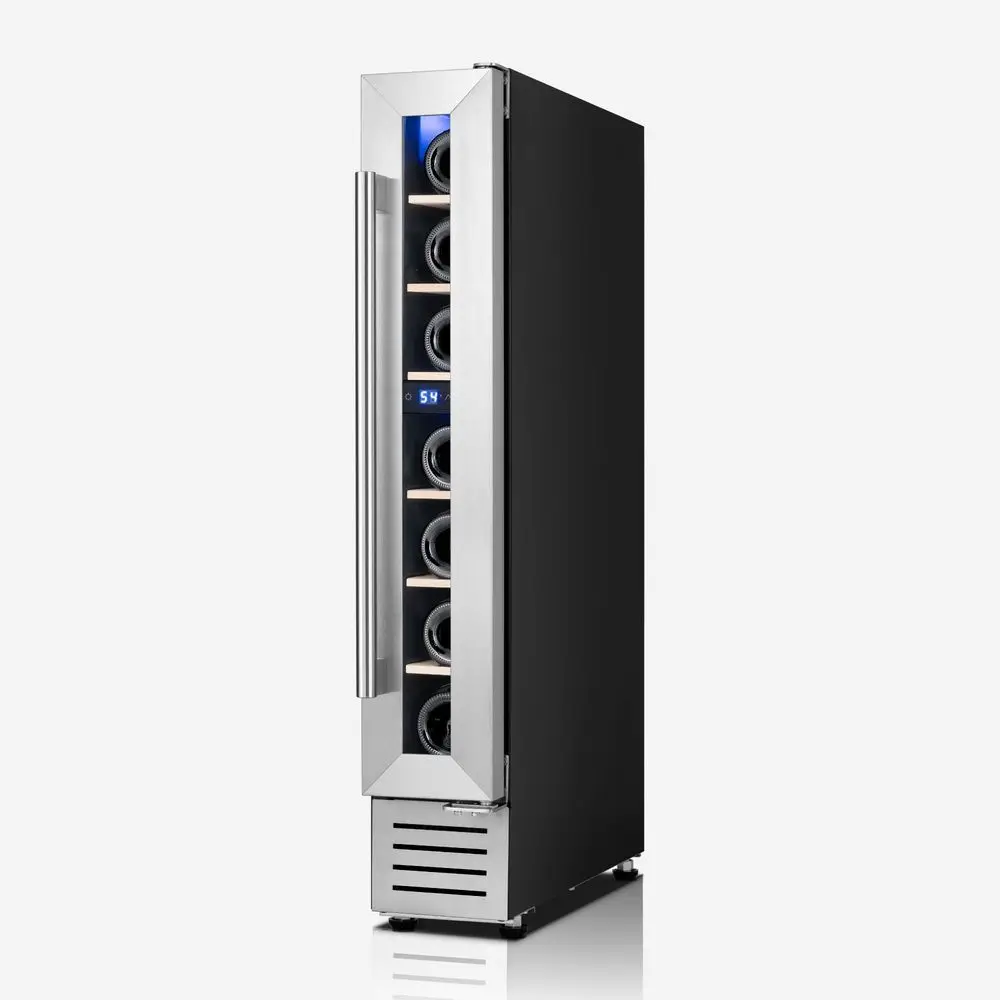 

Wine Fridge Cooler 7 Bottles Wine Cooler, 4065F Wine Refrigerator Glass Door, Built in, Freestanding or Under Counter Fridge fo
