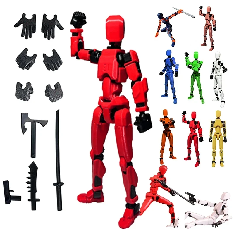 Robot movible multiarticulado, maniquí impreso en 3d, 13 Figuras de la suerte, juguetes de juego, regalo de Navidad, herramienta de descompresión