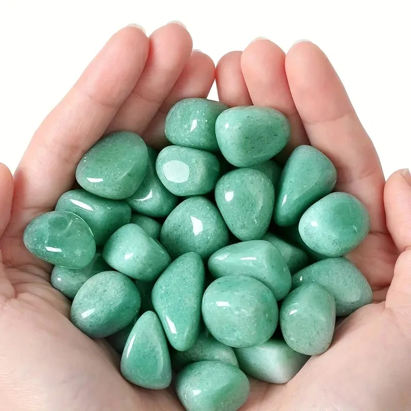 Natural Green Aventurine Tumbled Crystals, Polished Gemstones For Jewelry Making Home Decoration Vase Filler Aquarium Gift