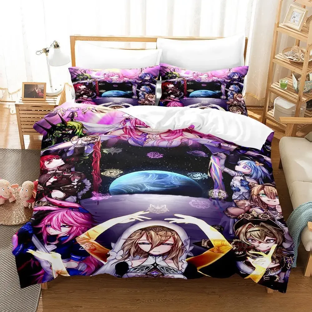

New 3d Print Anime Honkai Impact 3rd Bedding Set Cartoon Anime three-piece set Adult Kid Bedroom Duvet cover Sets Home Textiles