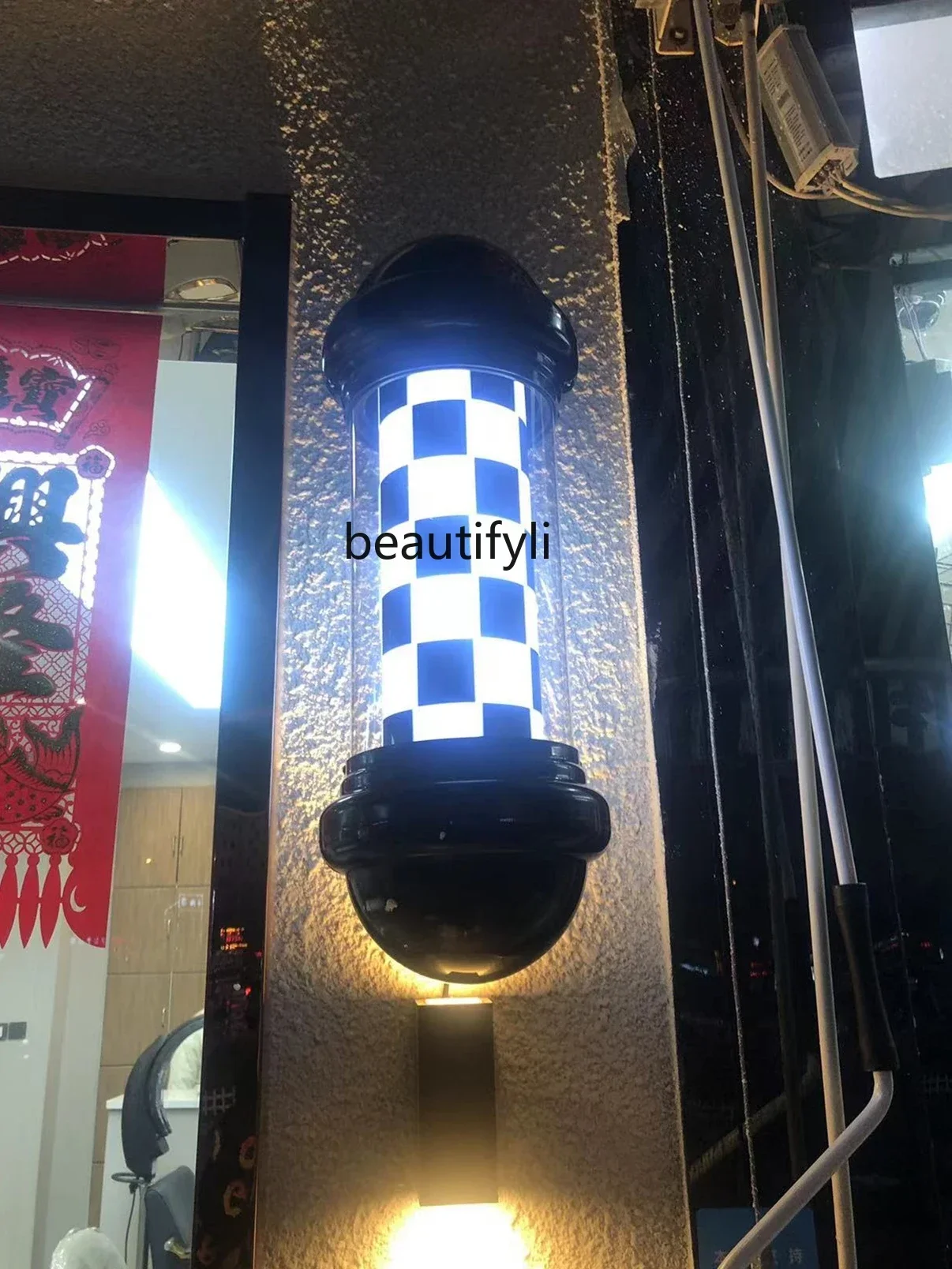 

cn8617 ssRotating Lamps для парикмахерских, круглый поворотный светильник, настенный подвесной светильник в стиле ретро, уличный настенный подвесной водонепроницаемый