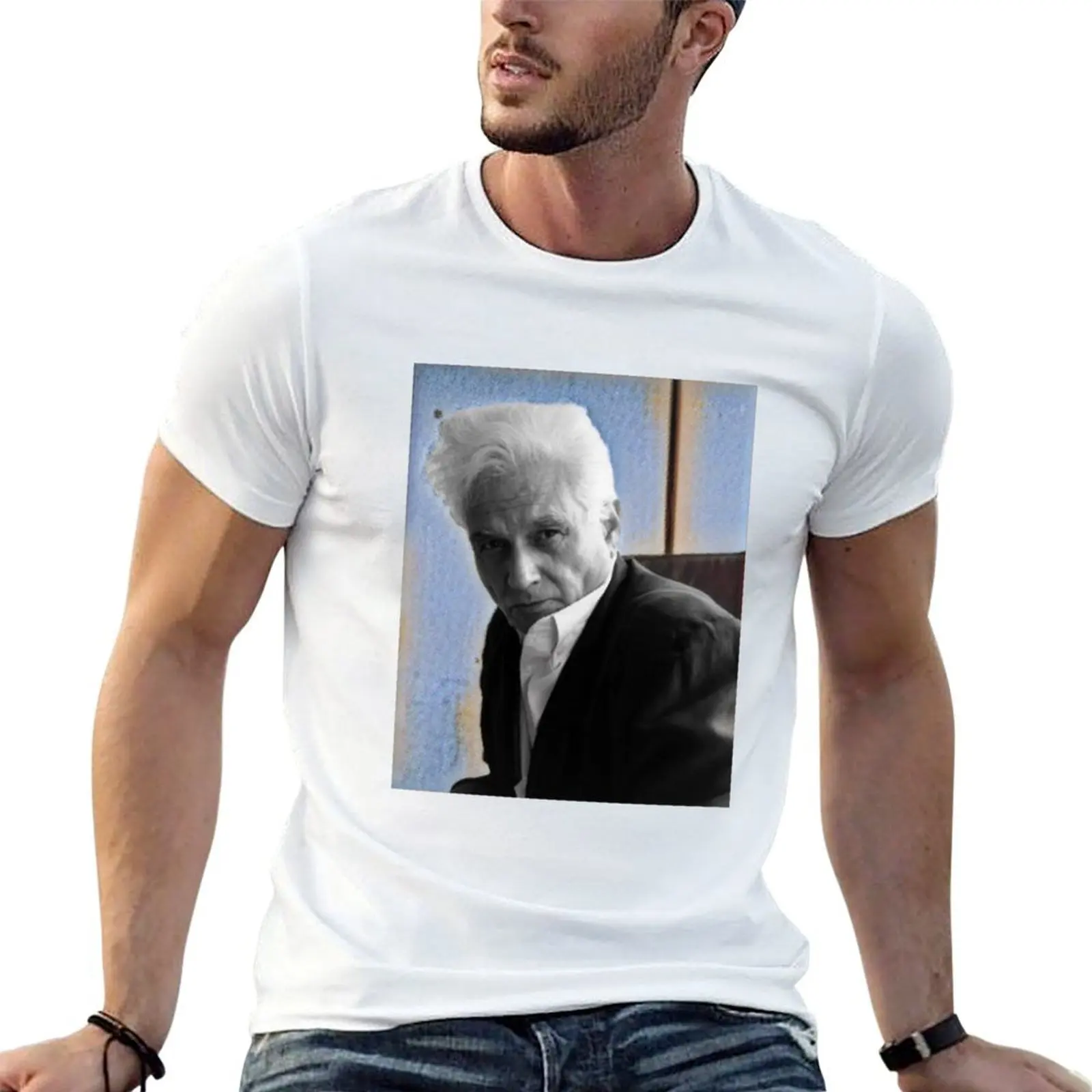 

Derrida - stylized T-Shirt t shirt men 100% cotton luxury brand man t shirt designer T-Shirt