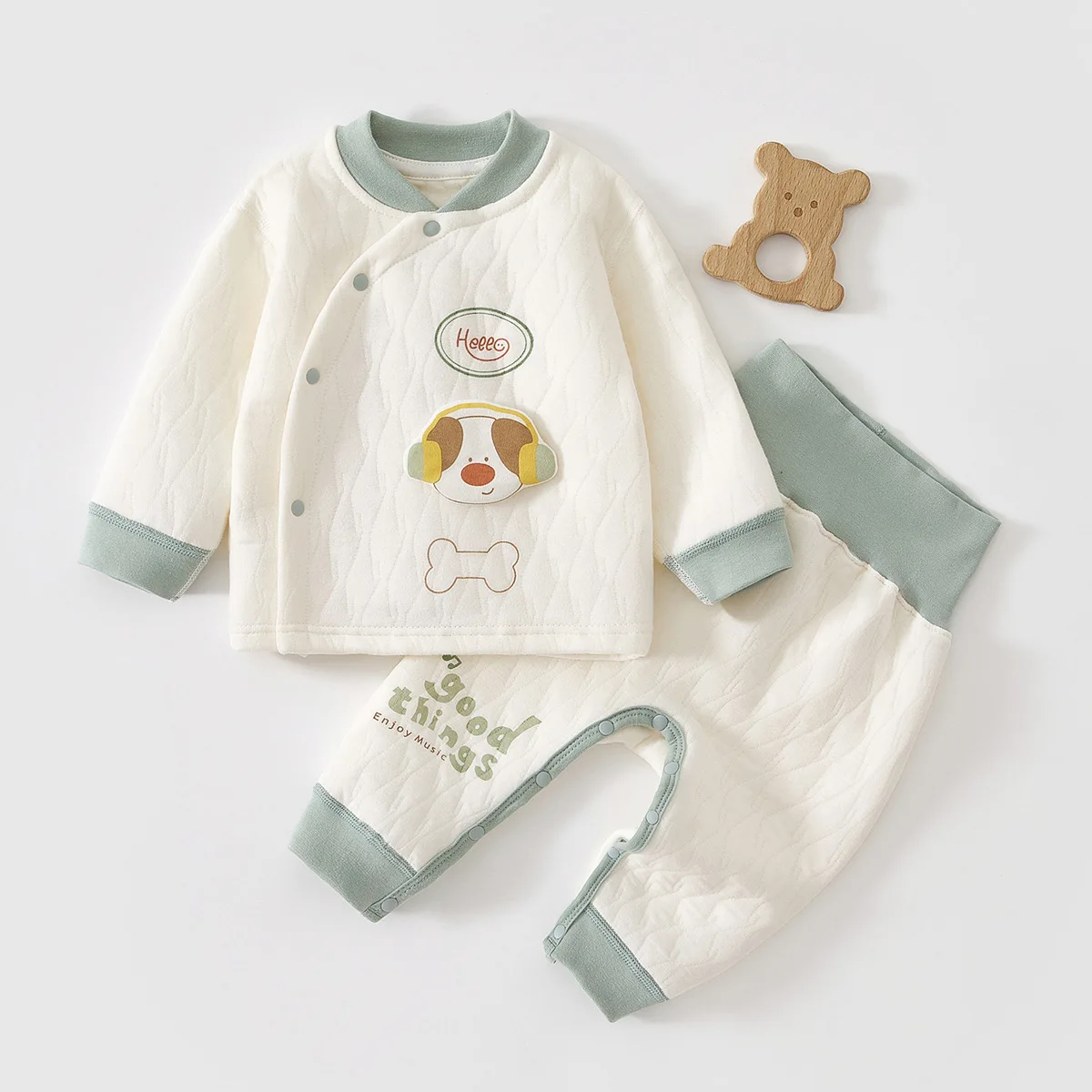 0-18 Months Baby Boy Cartoon Dog 2-pieces Set Clothes Newborns Girl Pure Cotton Top and Pants Set Kids Outwear Cute Clothes Set