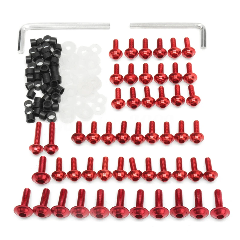 

158pcs Motorcycle M5 M6 Fairing Bolts Kit Body Fastener Screws Nuts Kit Fastener Clips Sportbike Scooter Universal Accessories