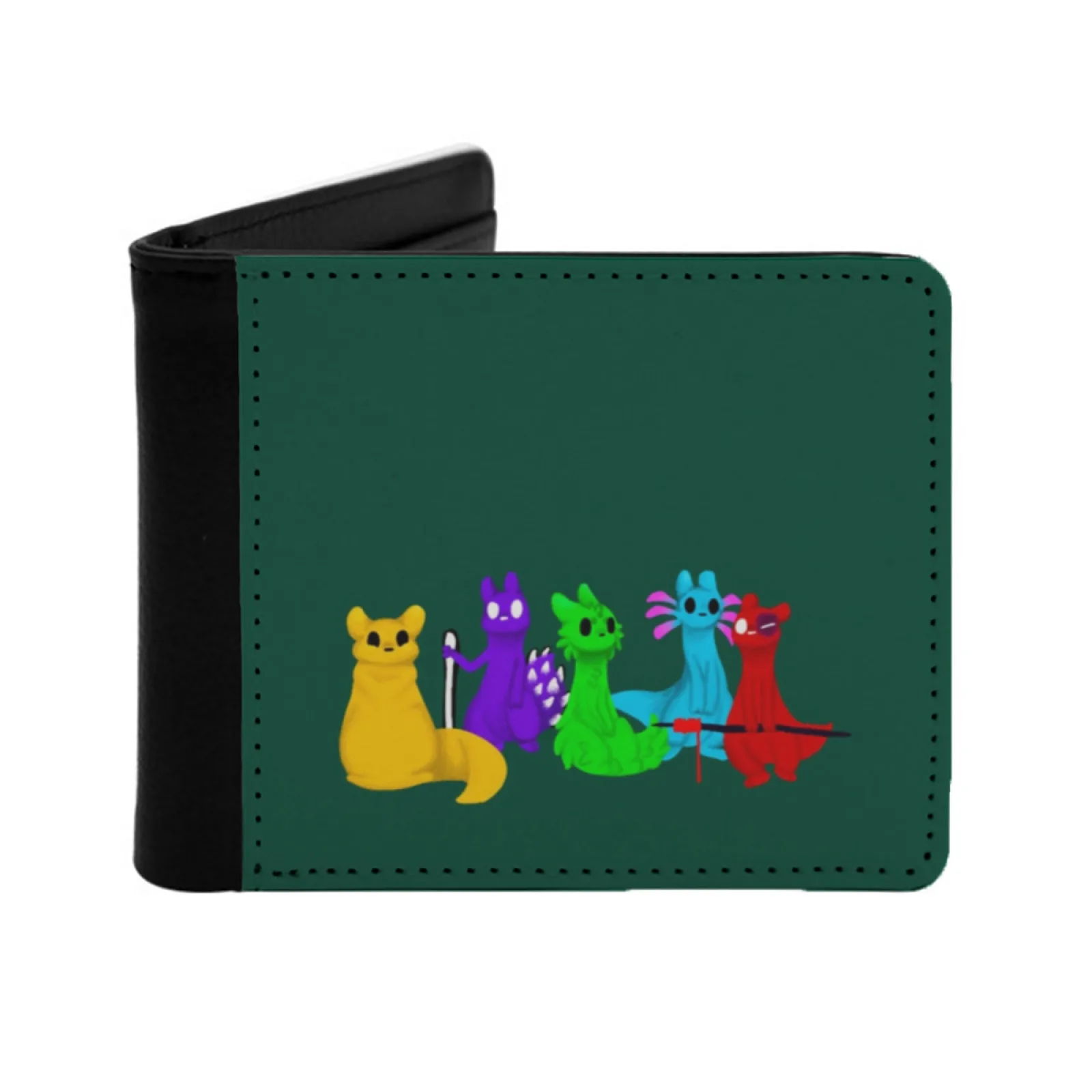 Rain World Downpour Characters Short Men's Wallets Credit Card Holder Retro Wallet Male Pu Leather Wallet In A World Where You