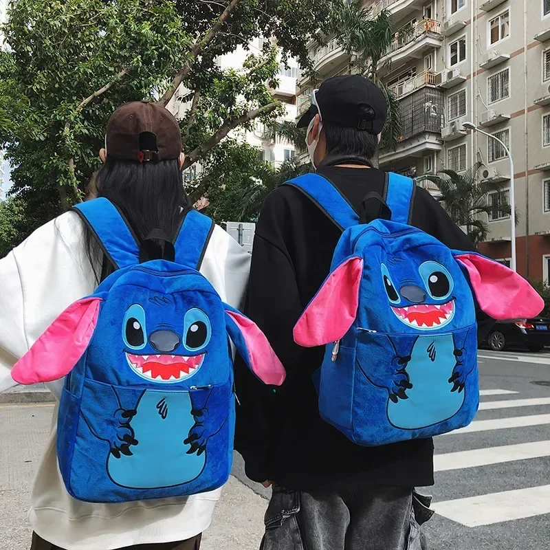 Stitch Backpack Cartoon Large Capacity Couple Style Student Outfit Book Computer Tablet Blue Special New Fashion Festival Gift