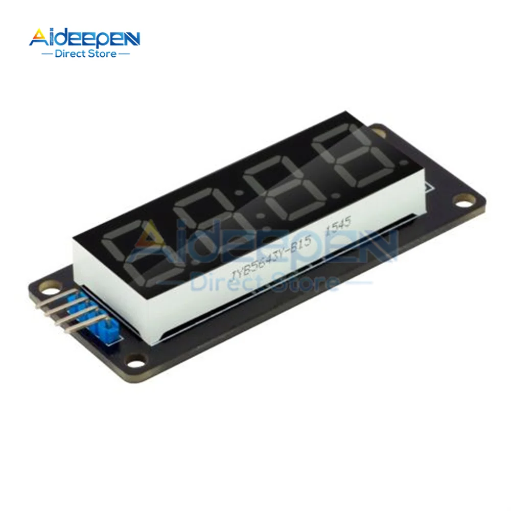TM1637 Modulo display a LED per Arduino 4 cifre 7 segmenti Modulo tubo indicatore orologio da 0,56 pollici Rosso Blu Verde Giallo Bianco