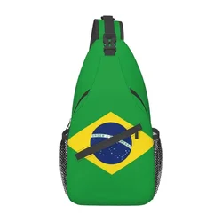 Cool Brazil Flag Sling Bag for Traveling Men's Chest Crossbody Backpack Shoulder Daypack
