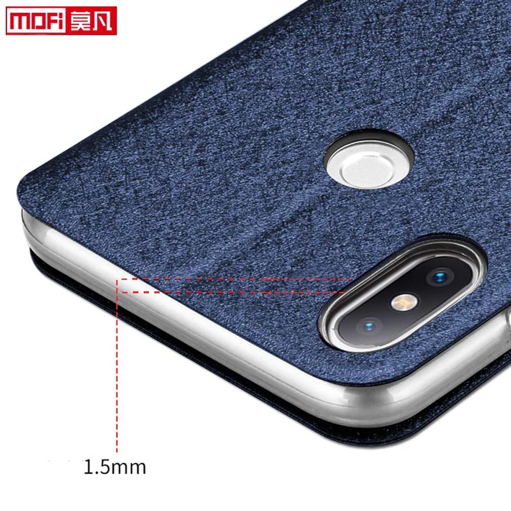 flip case for xiaomi mi mix2s case xiaomi mix2s cover tpu back book leather luxury silicone kickstand mofi mix2s full coverage