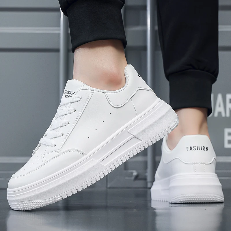 Men's Casual Sneaker White Sport Platform Simple And Stylish Men Vulcanized Shoes Lightweight Trendy All-match High Quality Shoe