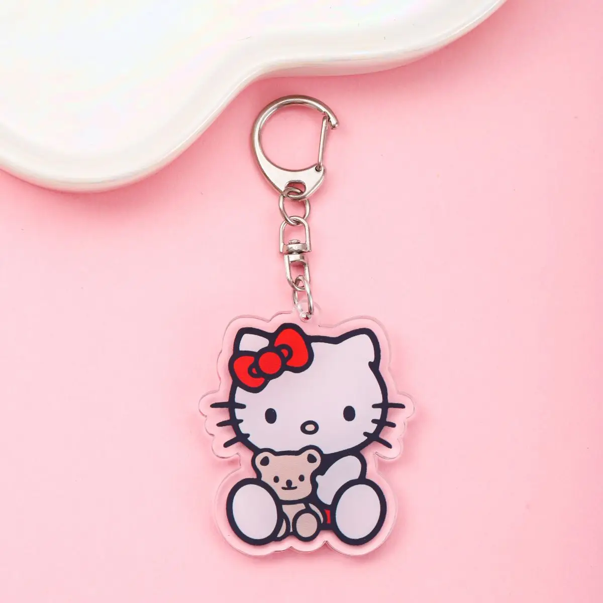 أنيمي سلسلة مفاتيح مصنوعة من الأكريليك المساعدون الكرتون حقيبة السيارة قلادة هدية لطيف الإبداعية حقيبة سحر مضحك أصدقاء الهدايا كيرينغ