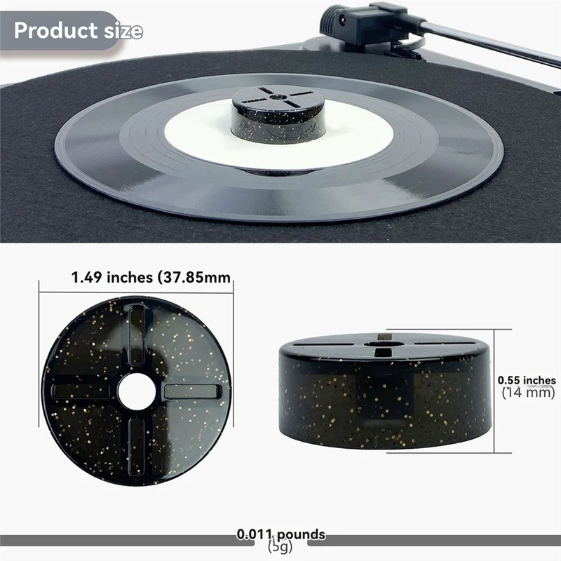 Baza konwersji audio ABGQ do płyt winylowych 7 cali EP Record LP45 RPM Adapter Gramofon Gramofon Winyl Niebieski