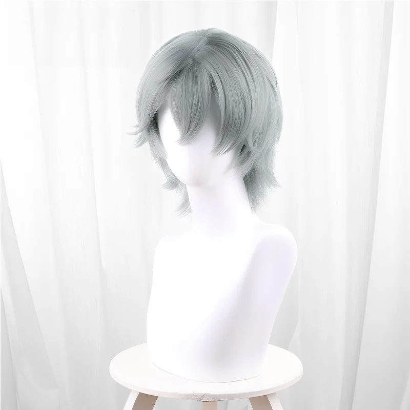 Zenless Zone Zero Wise Cosplay Wig Silver Gray Short Layered Hair Synthetic Heat Resistant Hair Comic Con Party Phaethon Cos Wig