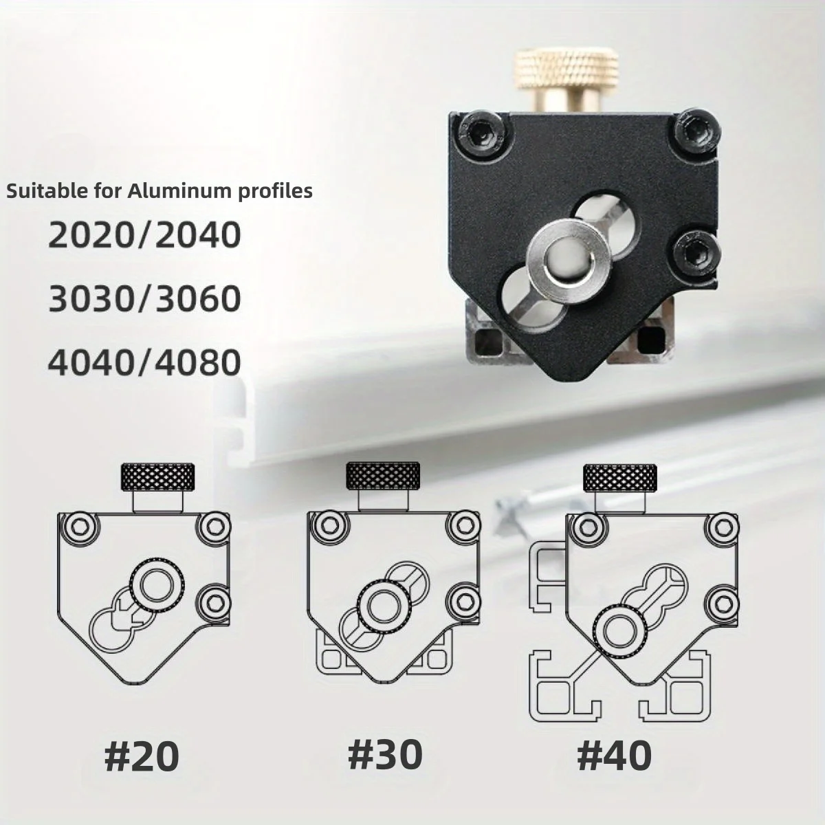 Strumento ausiliario Filettatura manuale Mobili fai-da-te Toccando manuale compatto Localizzatore di maschere versatile per profili in alluminio di tipo 20/30/40