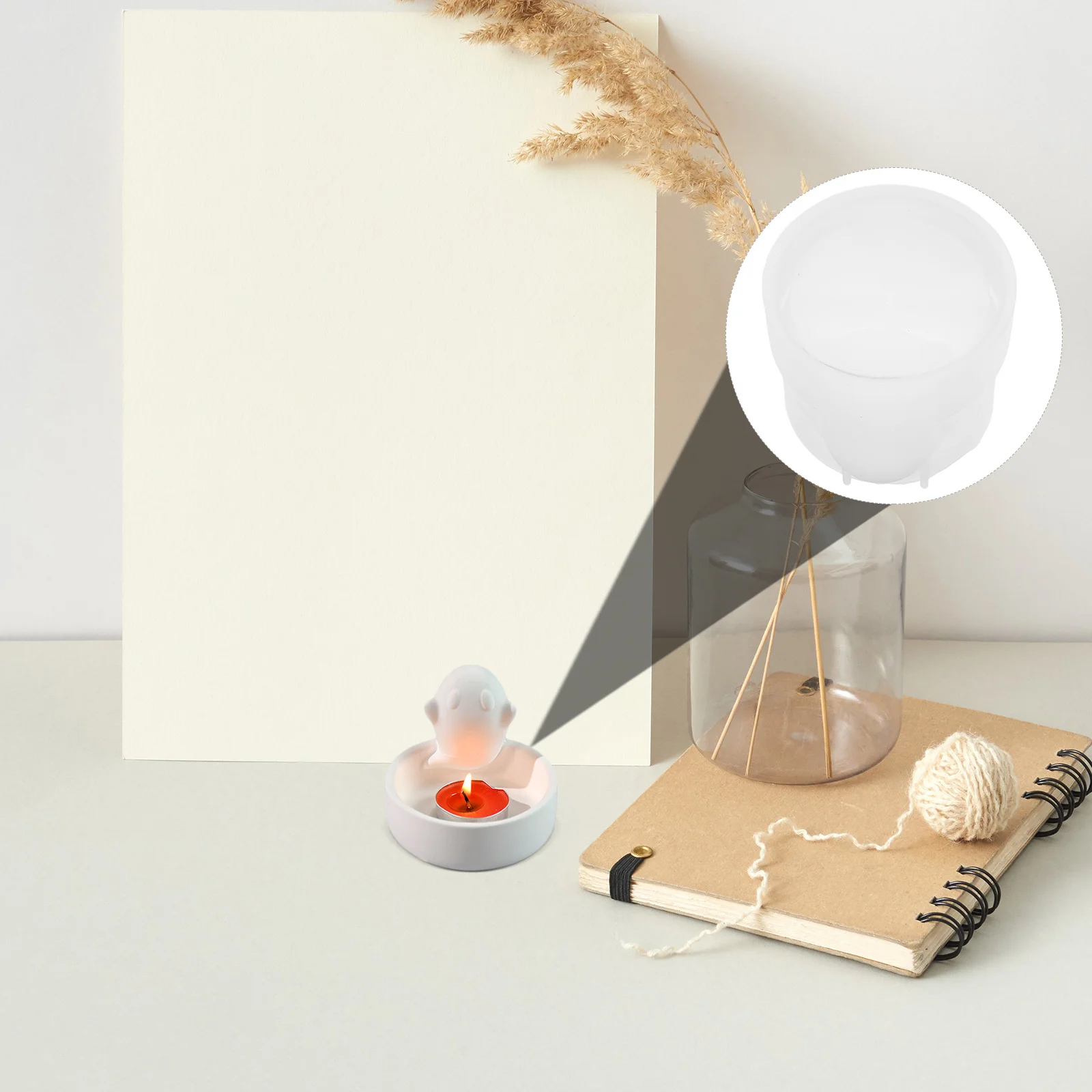 

Silicone Halloween Ghost Holder Mold for DIY Resin Casting Halloween Craft Home Party Decor DIY Resin Decor