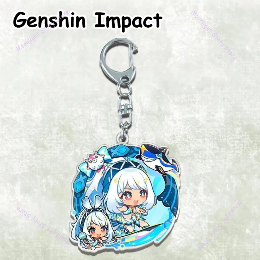 جينشين إمباكت أنيمي ميرش المفاتيح المتناثرة الجندي فرنينا الرعد العام ناشيدا المحيطة الاكريليك قلادة الجوز المعلقات #4