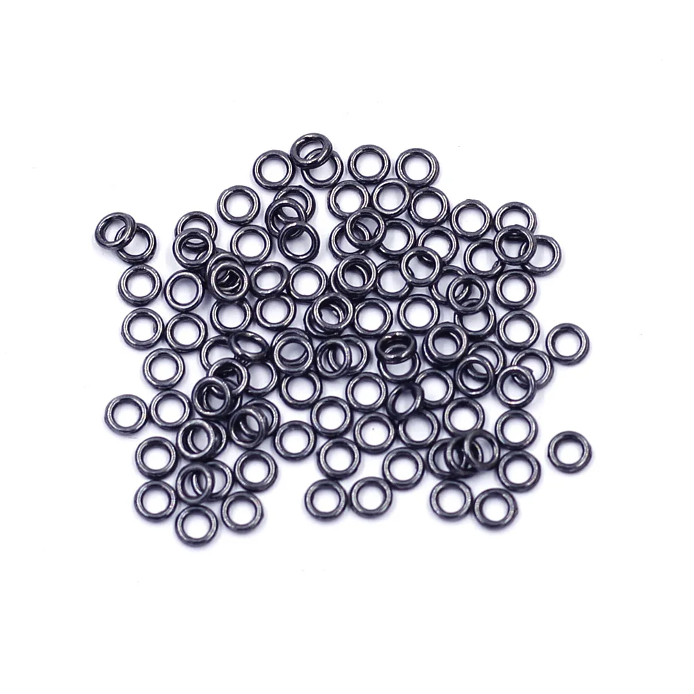 500Pcs Soldered Closed Jump Rings Metal Round Gunmetal Fashion Jewelry DIY Findings 4mm(1/8