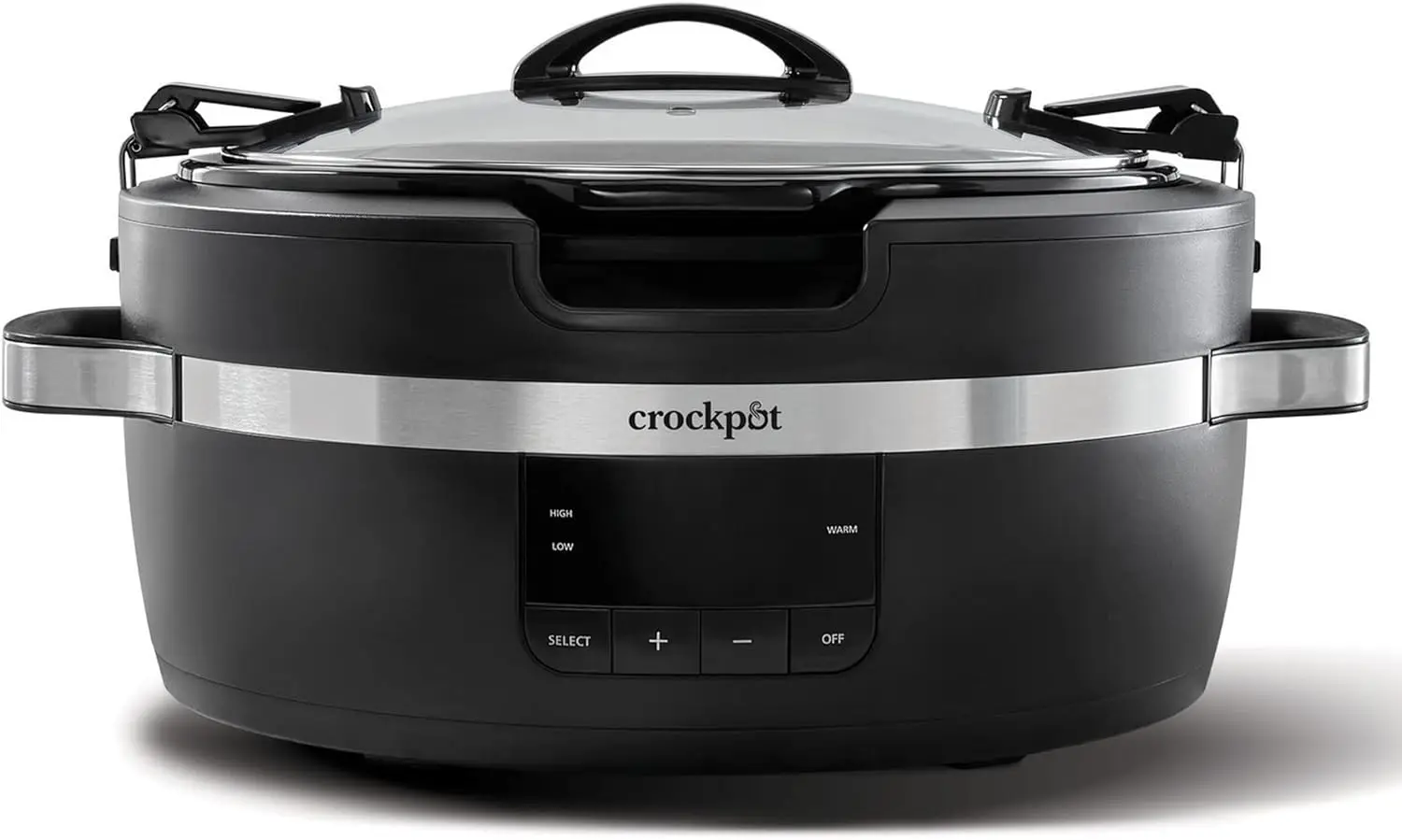 

Thermoshield Slow Cooker with Easy Carry Handles | 6 Quart Manual Slow Cooker, Black