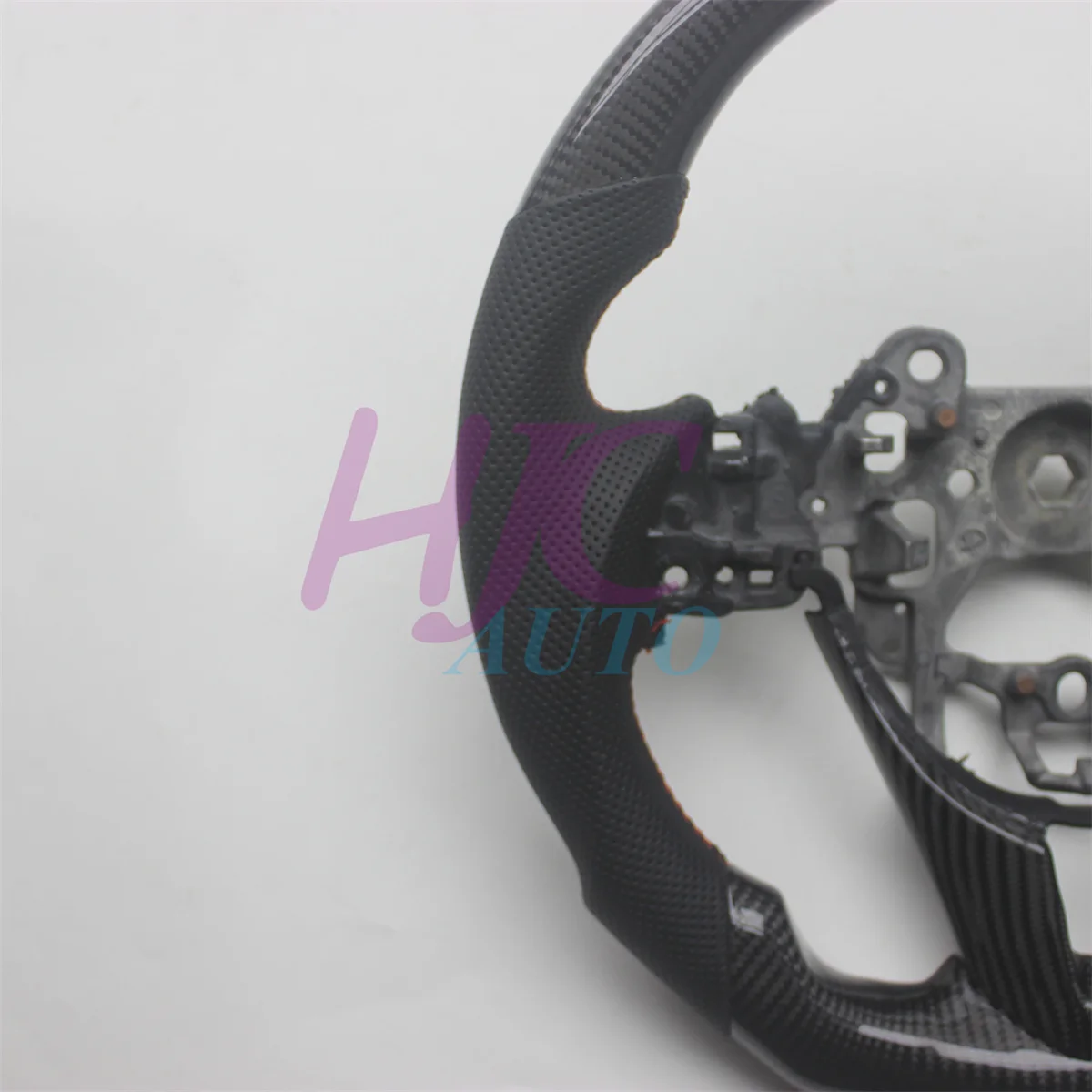 Replacement For Mazda 3 Mazda3 Mazdaspeed 3 Axela Leather Real Carbon Fiber Steering Wheel  2014-2016