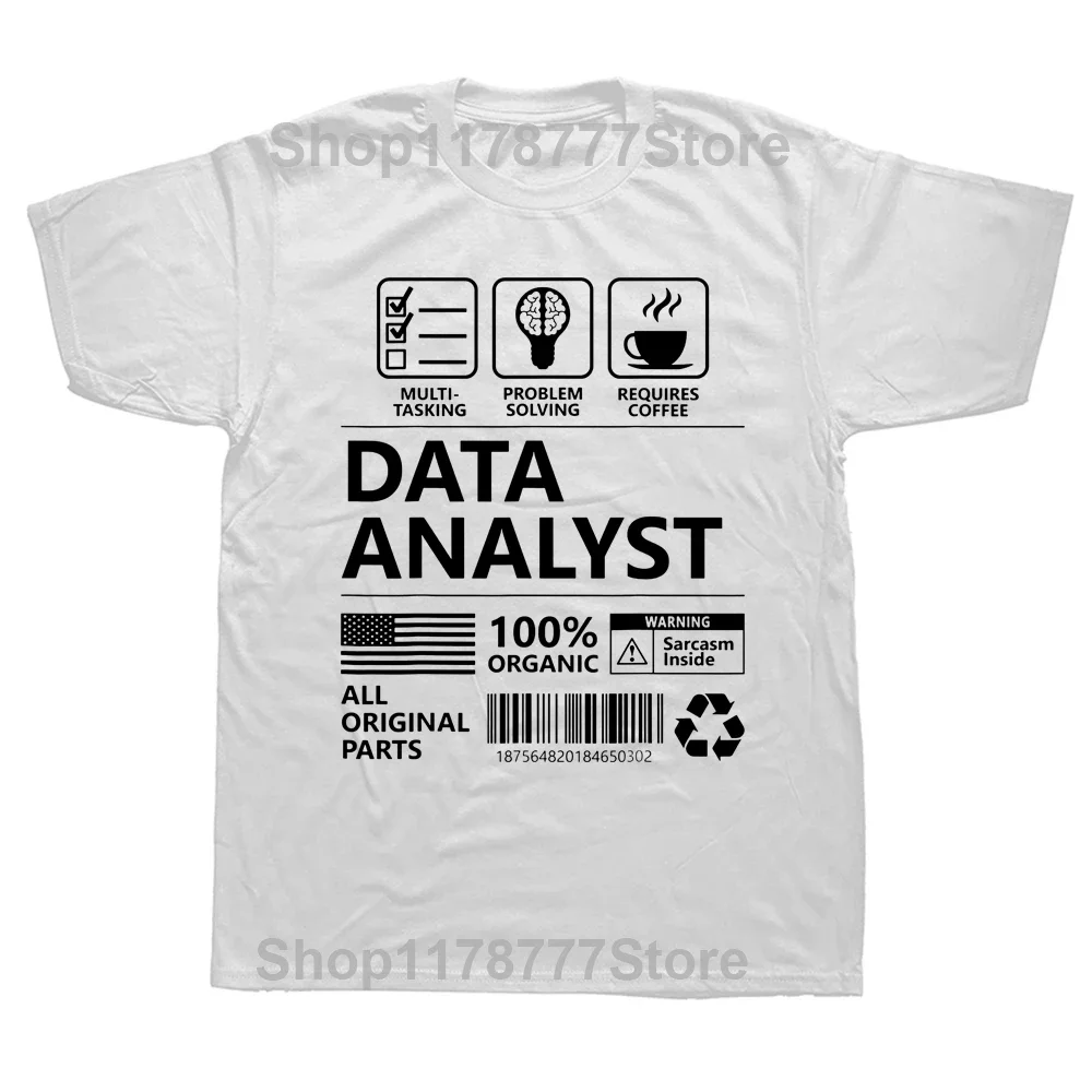 Funny Data Analyst Noun T Shirts Graphic Cotton Streetwear Short Sleeve Birthday Gifts Summer Style T-shirt Mens Clothing