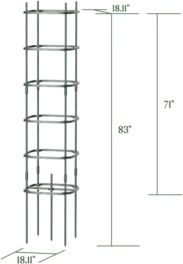 Tomato Cage Tomato Tower 6 Tier for Garden & Pots, Rust-Resistant Tomato Stakes Heavy Gauge Plant Cage Trellis Support for Climb