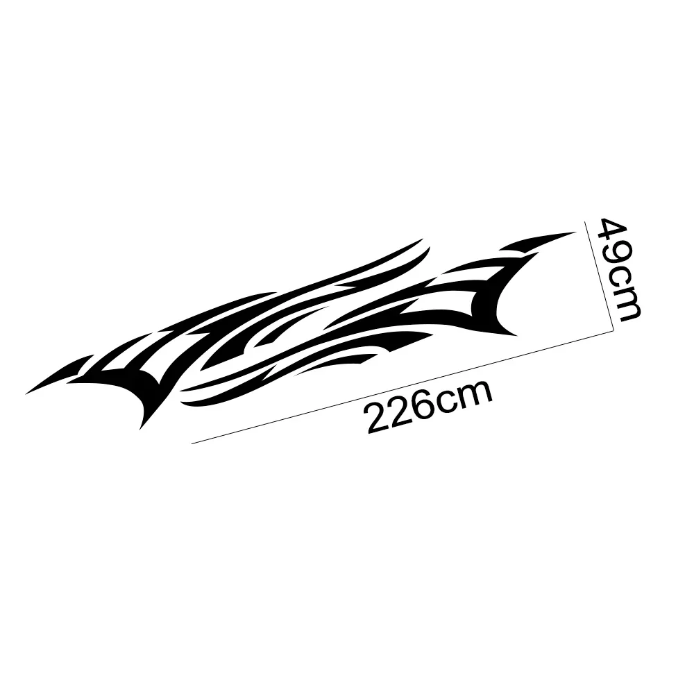 For Fiat Nissan Volvo BMW Toyota Ford Suzuki VW Honda Jeep Kia Rio Mitsubishi Car Side Sport Strips Style Vinyl Decor Stickers